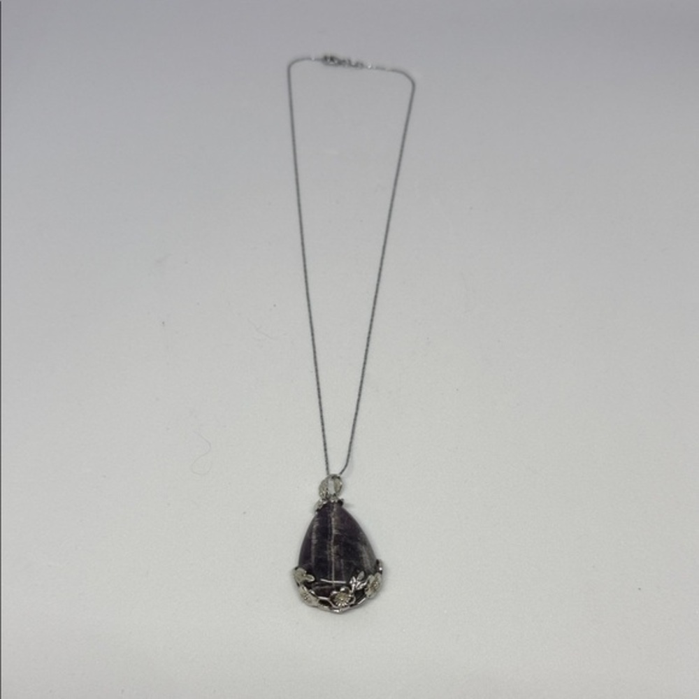 Elegant Silver and Gemstone Pendant Necklace
